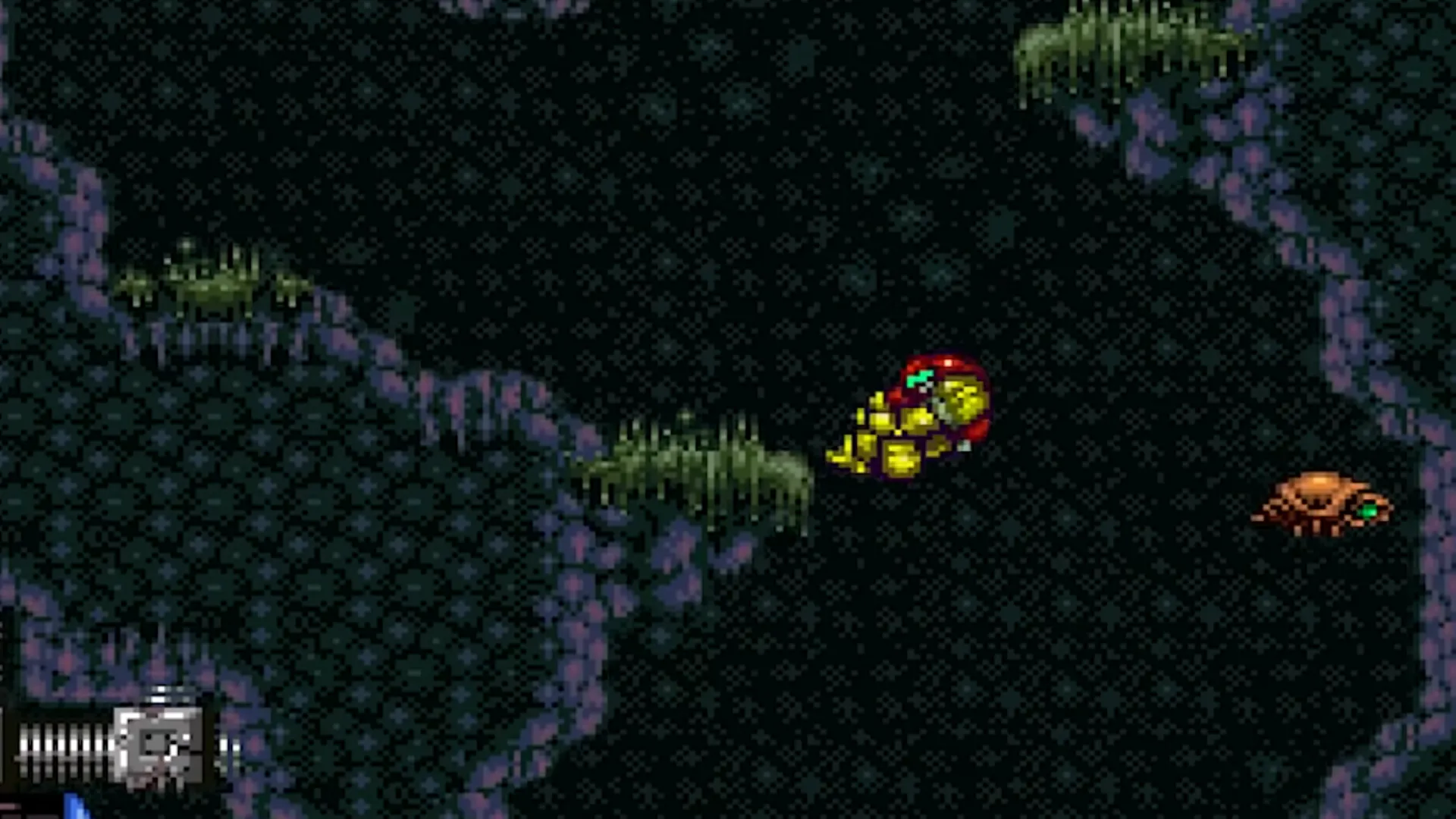 Samus Aran trong game Super Metroid trên SNES