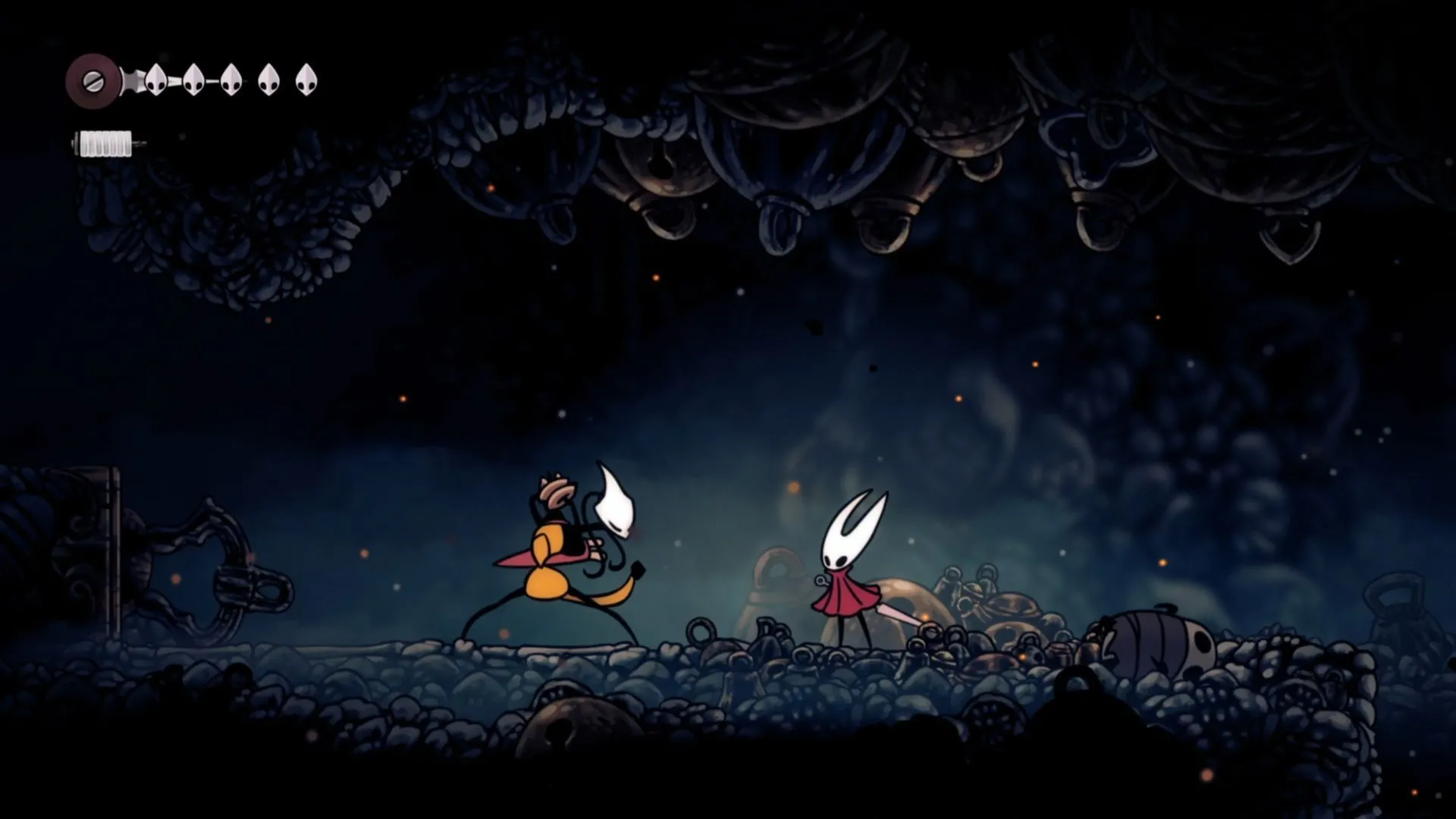 Shakra với những vòng tròn tấn công tốc độ cao trong trận đấu căng thẳng ở Hollow Knight Silksong