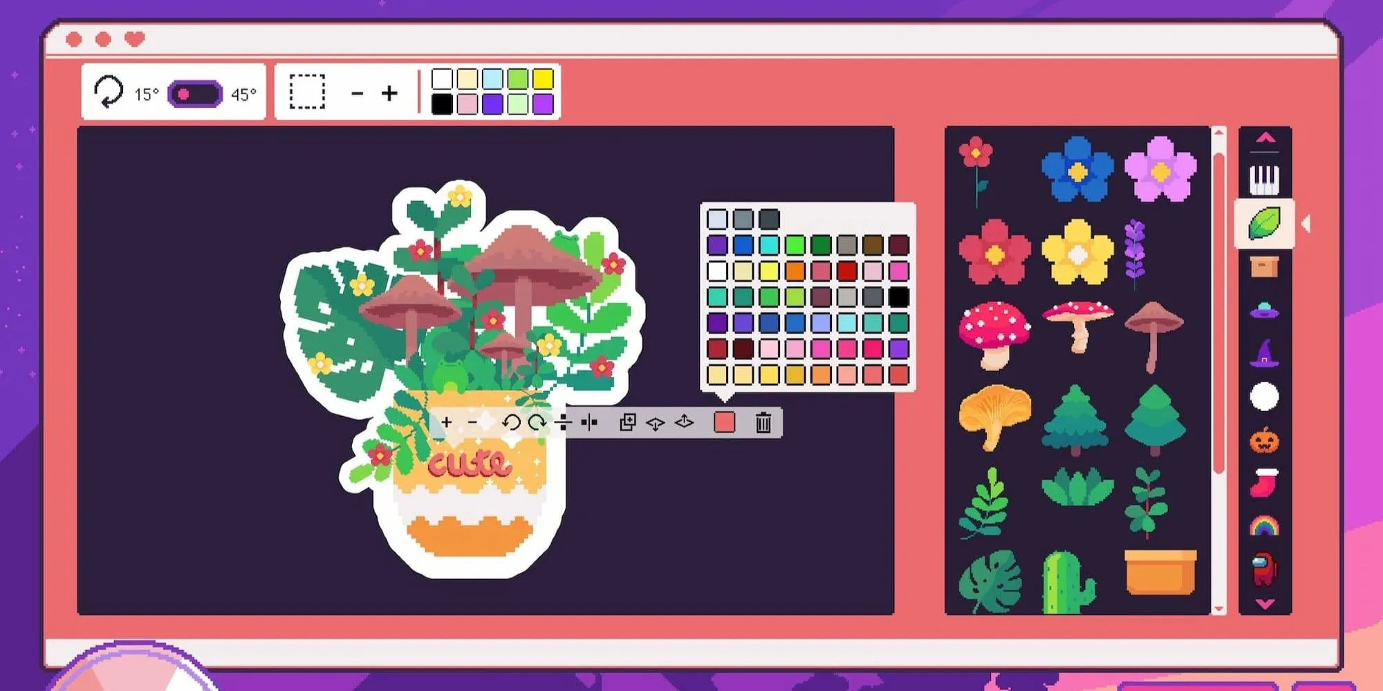 Tạo một nhãn dán trong Sticky Business, một trò chơi mô phỏng kinh doanh sticker với gameplay đơn giản