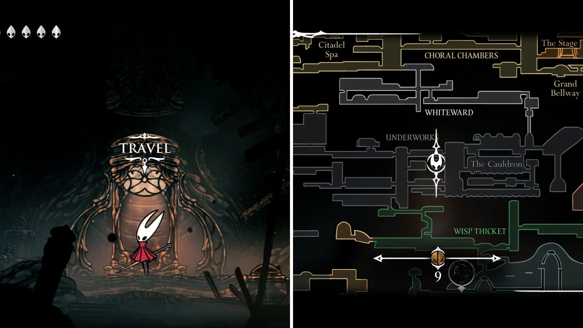 Trạm Ventrica Underworks Hollow Knight Silksong, nằm sâu bên dưới lòng đất